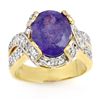 Image 1 : Genuine 6 ctw Tanzanite & Diamond Ring 14k Gold