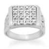 Image 1 : Natural 0.50 ctw Diamond Men's Ring 10K White Gold
