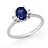 Image 1 : Genuine 1.36 ctw Sapphire & Diamond Ring 10k Gold