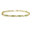 Image 1 : Genuine 2.26 ctw Peridot & Diamond Bracelet Yellow Gold