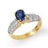 Image 1 : Genuine 1.50 ctw Sapphire & Diamond Ring Yellow Gold