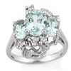 Image 1 : Genuine 3.06 ctw Aquamarine & Diamond Ring 10K Gold