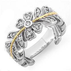 Natural 0.50 ctw Diamond Ring 10K Multi tone Gold