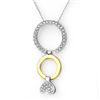 Image 1 : Natural 0.40 ctw Diamond Necklace 10K Multi tone Gold
