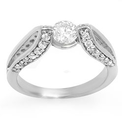 Natural 1.08 ctw Diamond Ring 14K White Gold