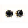 Image 1 : Natural 1.0 ctw Black Diamond Stud Earrings 14K Gold