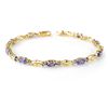 Image 1 : Genuine 2.10 ctw Tanzanite Bracelet 10K Yellow Gold