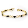 Image 1 : Genuine 7.0 ctw Sapphire & Diamond Bracelet Yellow Gold