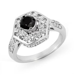 Natural 1.15 ctw White & Black Diamond Ring 14K Gold