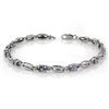 Image 1 : Genuine 2.0 ctw Tanzanite Bracelet 10K White Gold
