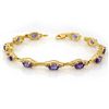 Image 1 : Genuine 8.0 ctw Tanzanite Bracelet 10K Yellow Gold