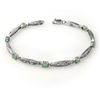Image 1 : Genuine 2.07 ctw Emerald & Diamond Bracelet White Gold