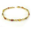 Image 1 : Genuine 2.51 ctw Multi-Sapphire & Diamond Bracelet Gold