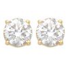 Image 1 : Natural 2.0 ctw Diamond Stud Earrings 14K Yellow Gold
