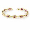 Image 1 : Genuine 5.10 ctw Amethyst Bracelet 10K Yellow Gold