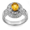Image 1 : Genuine 2.08ctw Yellow Sapphire & Diamond Ring 14K Gold