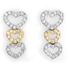 Image 1 : Natural 1.25 ctw Diamond Earrings 14K Multi tone Gold