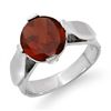 Image 1 : Genuine 3.5 ctw Garnet Solitaire Ring 10K White Gold