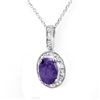 Image 1 : Genuine 1.02 ctw Tanzanite & Diamond Pendant 14K Gold