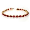 Image 1 : Genuine 16 ctw Ruby Bracelet 10K Yellow Gold