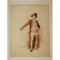 Blum Original Etching "An Italian Macaroni"