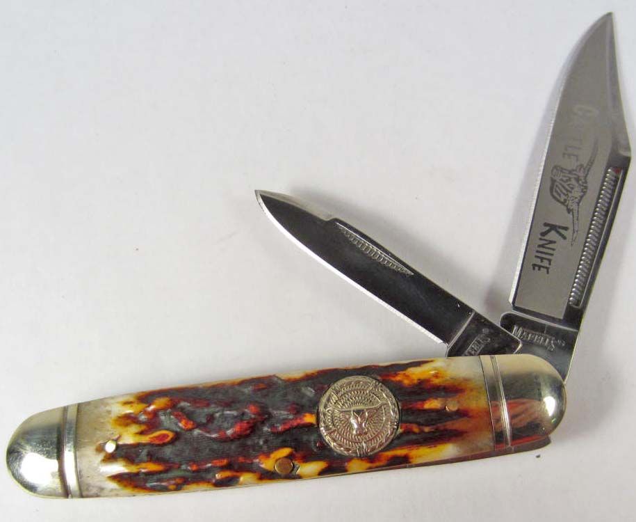 MARBLES POCKET KNIFE W/ BONE HANDLE