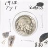 Image 1 : 1913 TYPE 1 BUFFALO NICKEL RED BOOK VALUE IS $30.00 *RARE EXTRA FINE GRADE*!!
