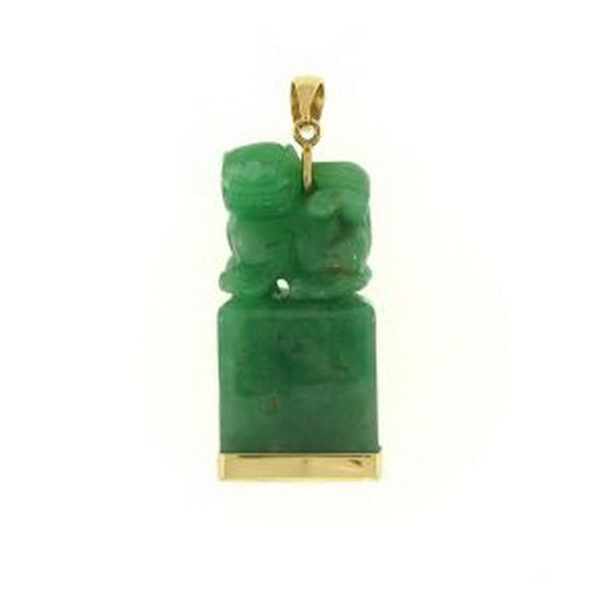 jade foo dog pendant