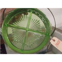 Silver Plate Vasealine Relish Dish 1940's approx. 9" H 2"  has small chip