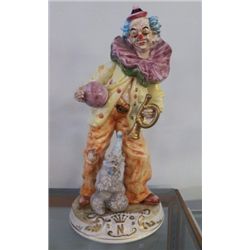 20" Capodimonte Clown Signed