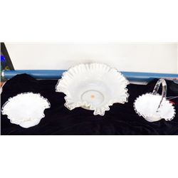 3-Fenton Silver Crest  Candy Dishes