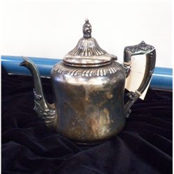 Middle Town Silver Plate Coffee Pot approx 9" x H 8.5"