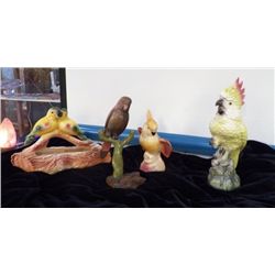 Vintage Parrots set of 4 marked