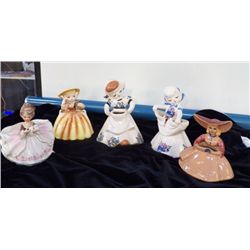 Set of 5 Vintage Pocket Planters