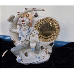 Hand Painted Clown Figurine approx 11" x H12"