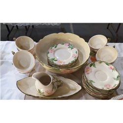 San Franciscan Desert Rose Diner Ware 8-Cups & Saucers, / Bread & Butter Plates, 1-Large Bowl, 1- Cr