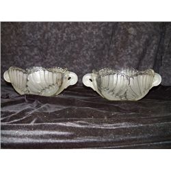 Crystal Swan Bowls approx 10" x H 4"