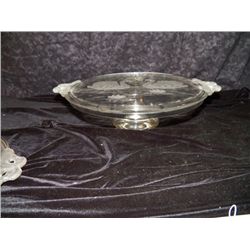 Large Swan Pedstal Base Cake Plate approx 15' x H 4"
