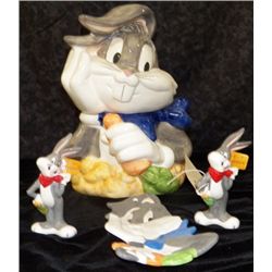 Bugs Bunny Cookie Jar Bugs Cookie Jar with Salt & Pepper and Spoon Rest