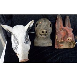3 Mask made by American Mask Co.(paper mache)