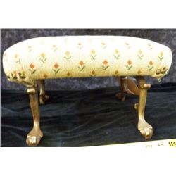 Brass Footed Footstool