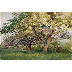 Edwin Lord Weeks - Orchard in Blossom