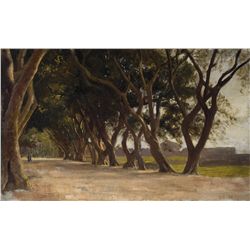 Edwin  Lord Weeks - Figures in a Grove of Trees, Morocco