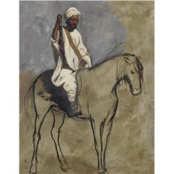 Edwin Lord Weeks - Portrait of a Turbaned Man