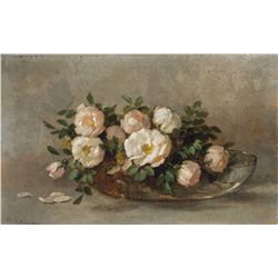 Anna Eliza Hardy - Roses on a Shallow Bowl