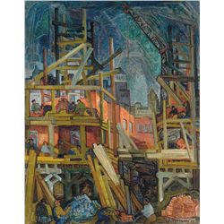 Grace Treadwell - Downtown Construction, 1935