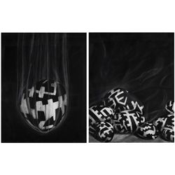 Gail Fraas and Duncan Slade - Rock and Below the Surface, Diptych