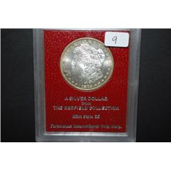 1879-S US Silver Morgan $1 From The Redfield Collection In Display Case; PICC Graded MS65; EST. $225