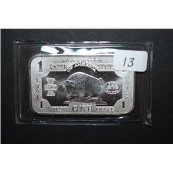 United States Of America Silver Bullion Silver Ingot; .999 Silver 1 Oz.; EST. $40-50
