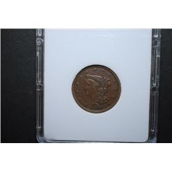 1851 US Liberty Half Cent; MCPCG Graded VF20; EST. $80-100